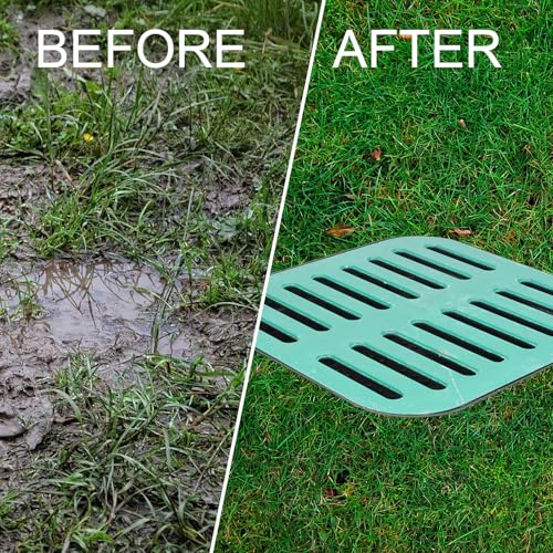 Large 15x15x15 Inch Drain Catch Basin with Fiberglass Grate for Yard Drainage
