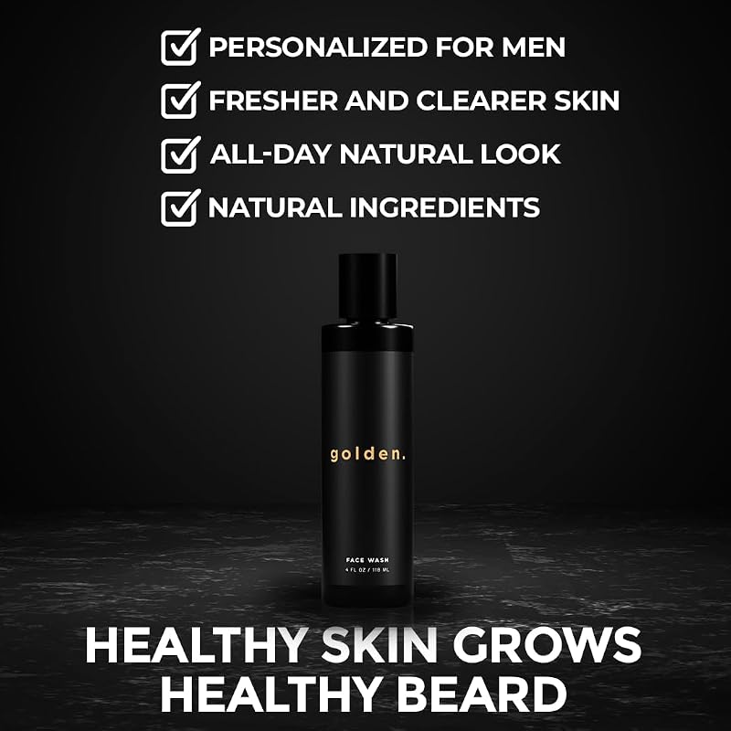 Men's Face Wash with Aloe Vera & Vitamin E | Deep Clean & Hydrate Daily Foaming Cleanser - 4 oz