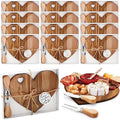 Acacia Color 12-Piece Heart-Shaped Bridal Shower Cheese Board Set with Accessories