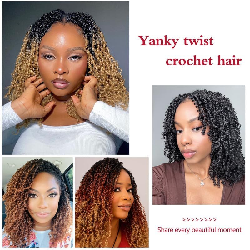 Yanky Twist Crochet Hair 9 Packs - 16 Inch Passion Twist Braids 1B-30-27 Variation of THIS Listing