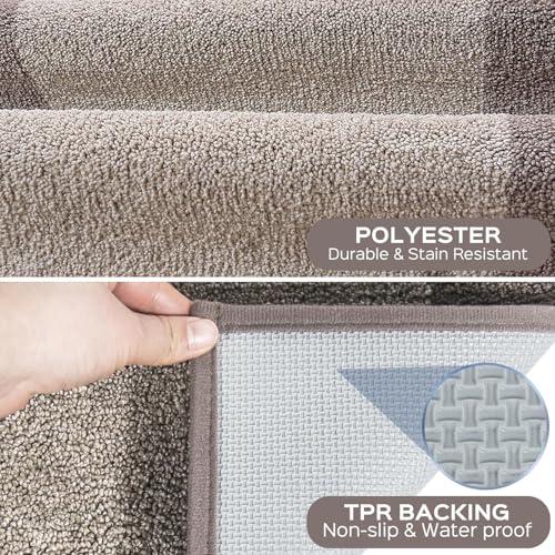 Beige Runner Rug 32 x 72 Inches Non Slip Kitchen Hallway Door Mat