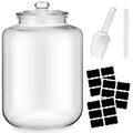 6 Gallon Glass Jar with Lid – Large Wide-Mouth Airtight Food Storage Canister for Flour, Sugar, Cookies