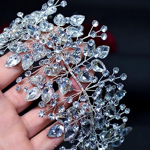 Bridal Headpiece Rhinestone Headband Wedding Tiara for Bride & Bridesmaid