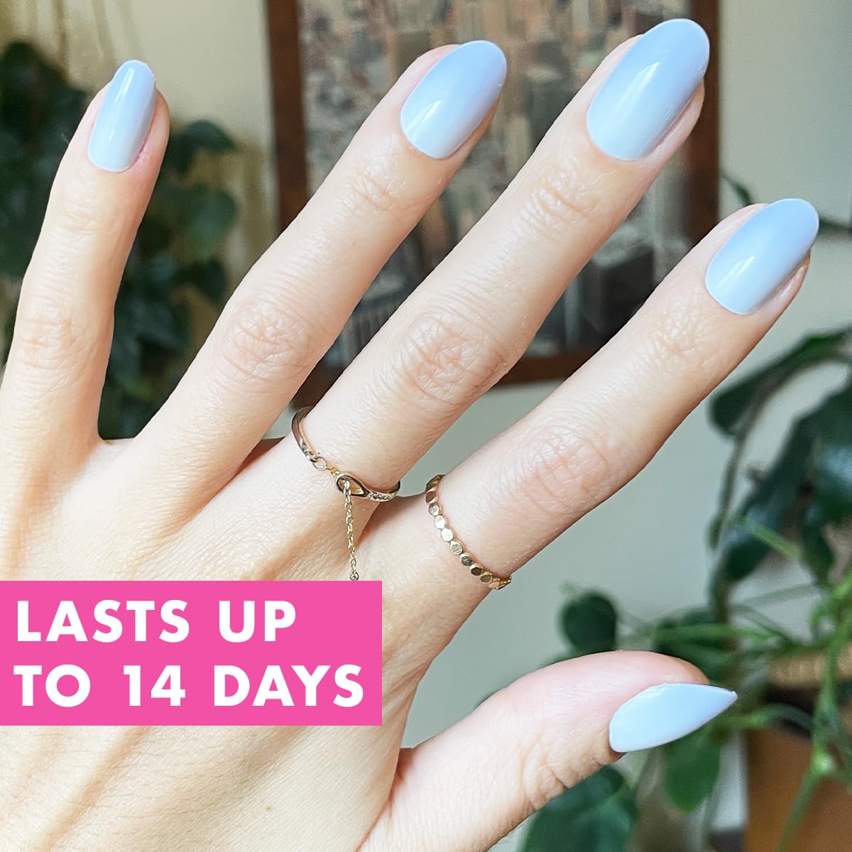 Olive & June Instant Mani Press On Nails (Glue) | Blue Gradient | Medium, Almond 42 Fake Nails, 21 Sizes Non-Toxic, Long-Lasting Recycled Materials Realistic Look | BP Ombre