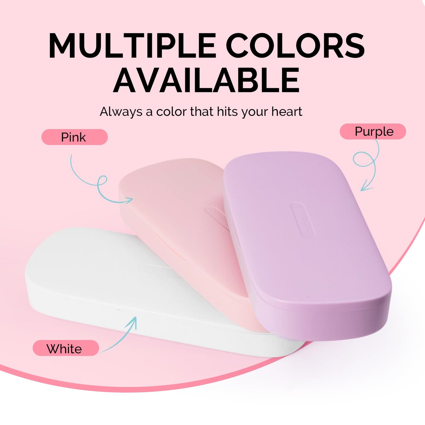 [2025 Upgraded]MelodySusie Acrylic Nail Tool Storage Box,Portable Dustproof Stand Displayer Holder Organizer Container Manicure Efile Accessories Nail Drill Kit Case,Travel Salon Home,Pink(Only Box)