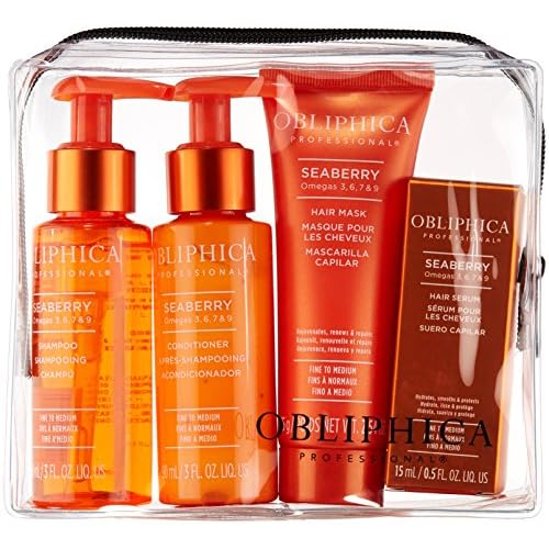 Obliphica Seaberry Fine to Medium Travel Kit - Elevate Your Hair Care On the Go