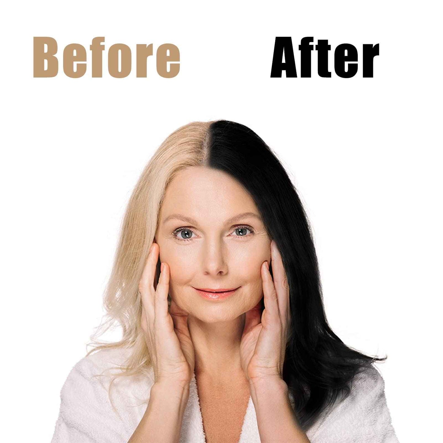 lymznus Herbal Black Hair Dye Shampoo 3 in 1 for Gray Hair, Instant Hair Color Shampoo for Women & Men, Black Hair Shampoo for 100% Grey Coverage 500ML