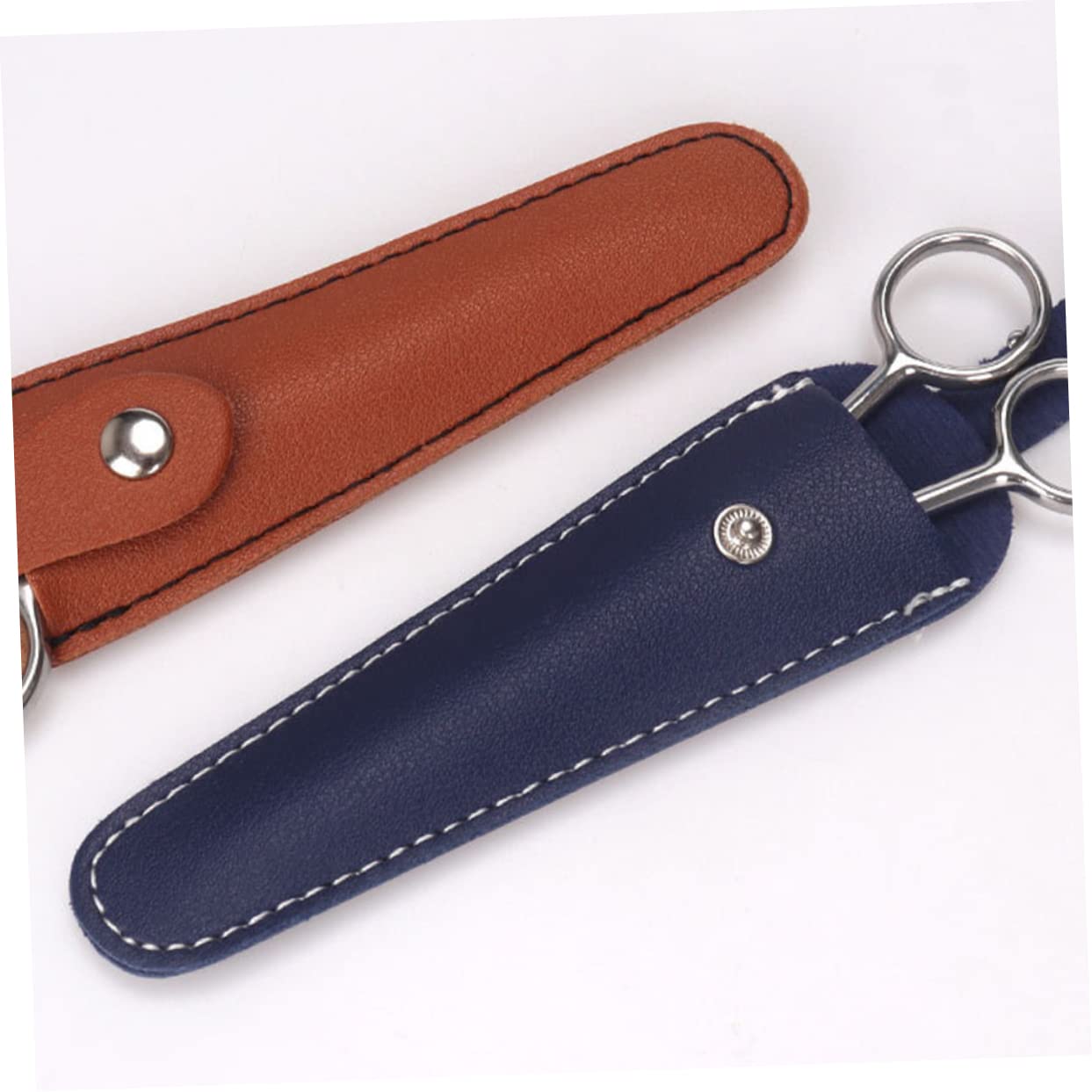 MERRYHAPY 2pcs Pu Leather Scissor Holder Lightweight Barber Hairdressing Tool Bag for Protection for Salon and Home Use