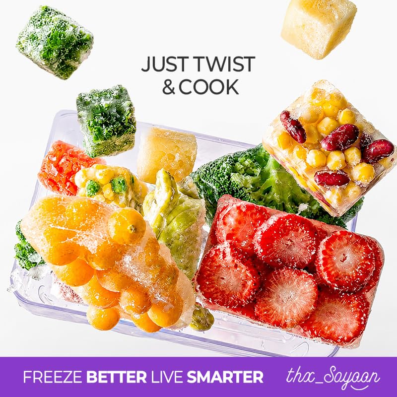 26pcs Freezer Food Storage Containers with Lids - Twist Release & Flexible Design - BPA Free - Variation of THIS listing