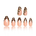 Lovful Noir d'Or Press On Nails - Full Cover Crystal Embellished Reusable Almond 1.0 in (Variation: Noir d'Or+L)