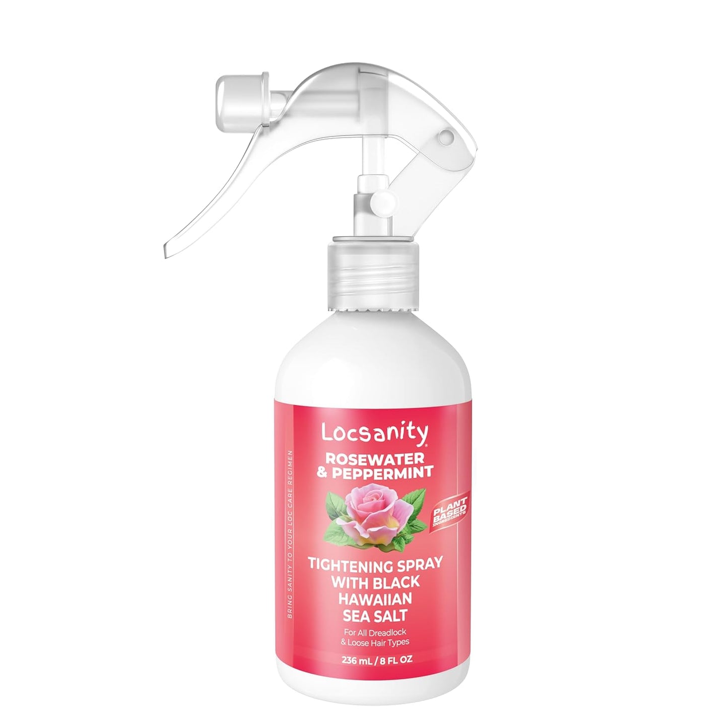 Locsanity Rosewater Peppermint Hydration Spray - 8oz | Moisturizing Loc Care for Dreadlocks & Loose Hair