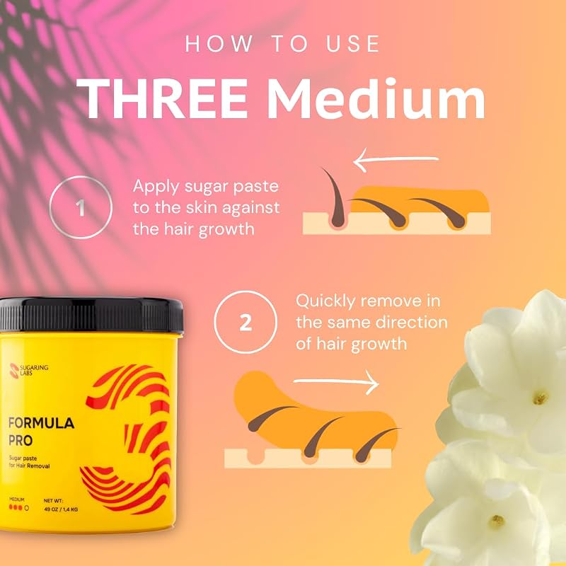 Sugaring Paste Formula Pro Medium for All Hair Types – Brazilian Bikini, Legs, Arms Kit 49 oz