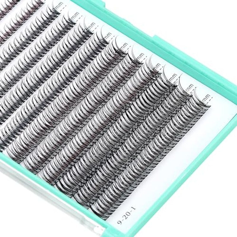BODERMINCER 8-16mm to Choose Fish Tail Design 120pcs Thickness 0.1mm C Curl 12 Root Women Lady Individual Black False Eyelash Cluster Eye Lashes Extension Tools (8-10-12-14-16mm MIX)