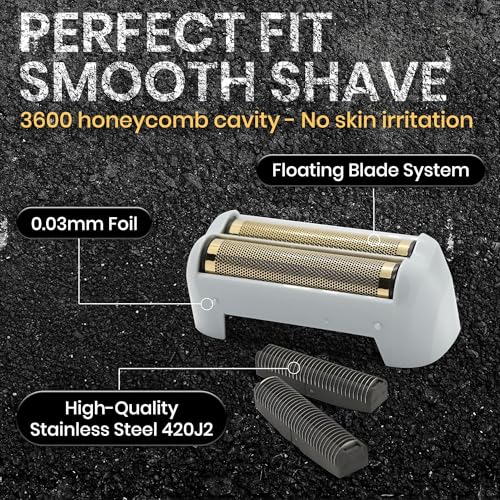 SilverP3 Foil and Blade Replacement Set for Andis Shaver TS-1 TS-2 - Premium Fit