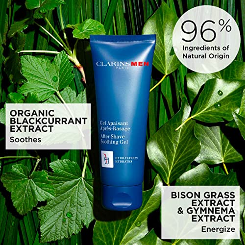ClarinsMen Soothing After Shave Gel - Hydrates, Relieves Razor Burn & Irritations for All Skin Types - 2.5 oz