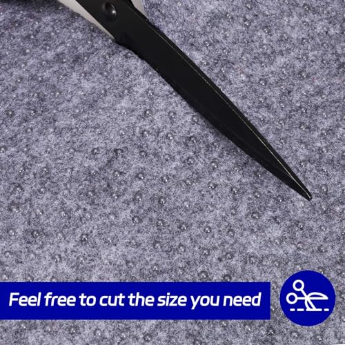 9x12 Ft Non Slip Rug Pad - Extra Large Felt Under Rug Cushioning, Carpet Padding for Hardwood & Tile Floors - Keeps Rugs Secure - Rectangular
