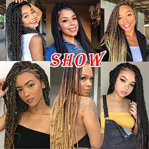 Pre-Stretched Braiding Hair 30 Inch - Natural Yaki Texture, Ombre Colors, Pack of 8 - Variation of 1B-30-27