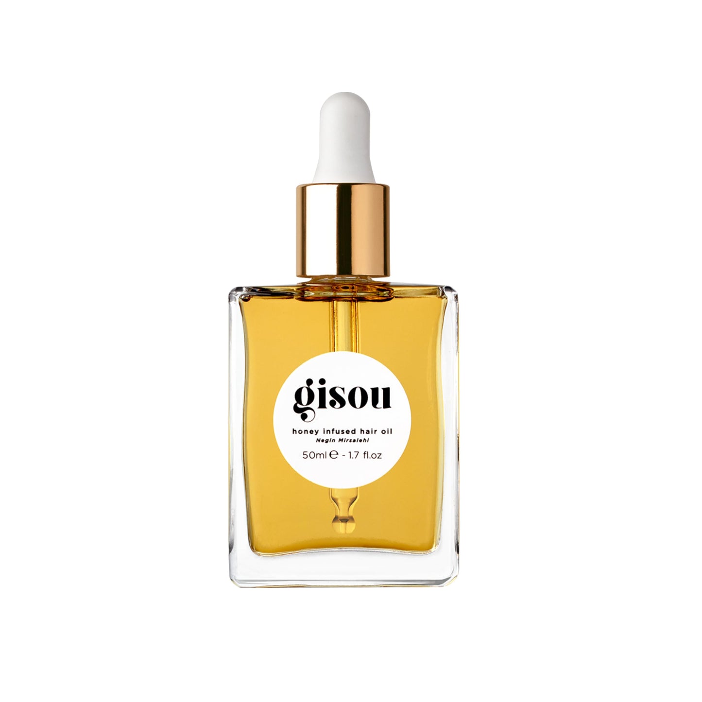 Gisou Honey Infused Hair Oil, Award-Winning Hydration, Frizz Control & Shine Treatment, Mirsalehi Honey & Botanical Oils, Heat Protection up to 450°F, Lightweight Non-Greasy Oil for All Hair Types
