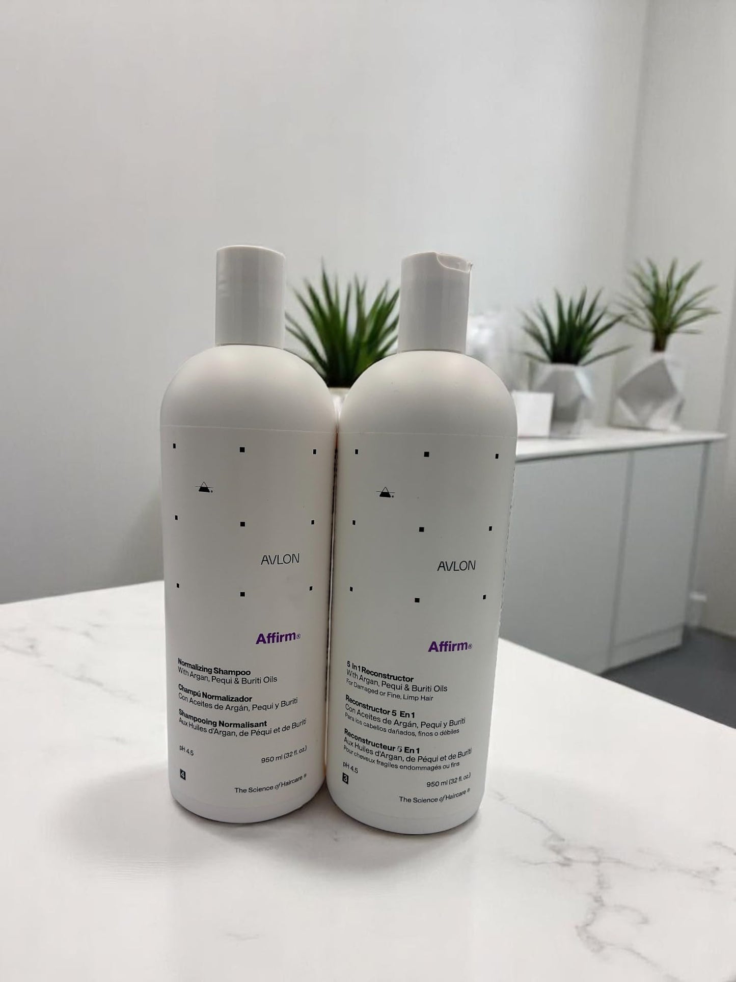 Avlon - Affirm 5 In 1 Reconstructor -and Normalizing Shampoo Combo - 32 Oz - Hair Repair