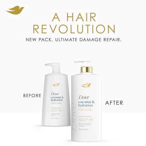 Dove Conditioner Coconut & Hydration for Dry Hair with Bio-Protein Care Technology and Coconut Oil 28 Fl Oz