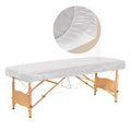 100PC Disposable Fitted Massage Table Sheets - Heavy Duty Elastic Bed Cover, 36 x 85 Inch, White