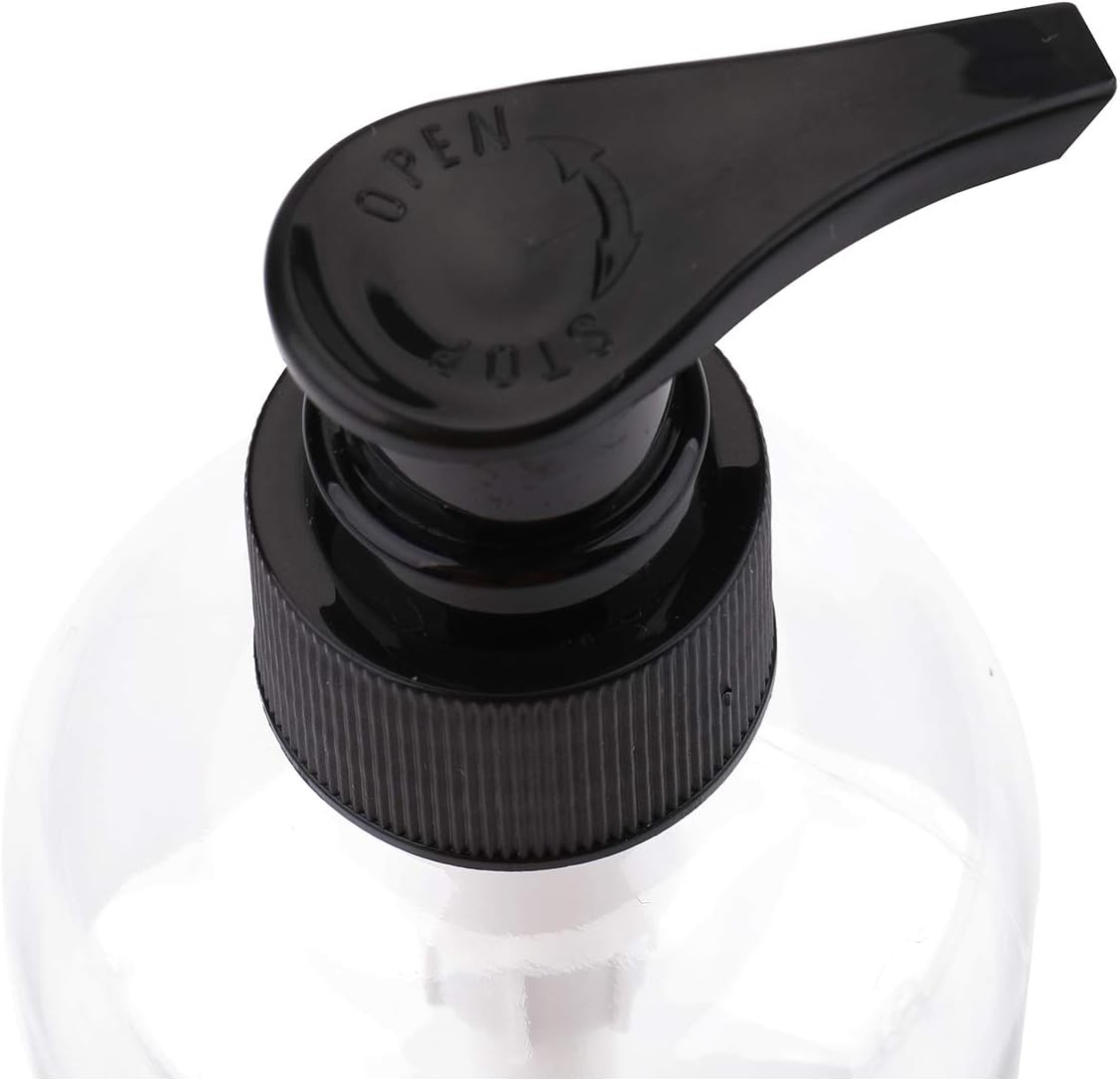 8oz Clear Lotion Bottles - 16 Pack with Black & White Pumps for Creams & Soap