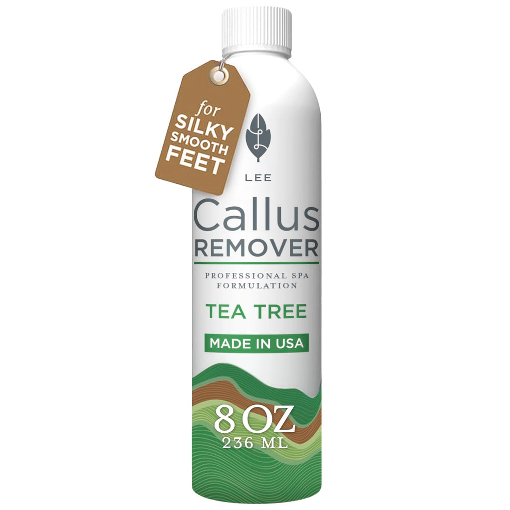 Lee Beauty Professional Callus Remover for Feet - Original, Powerful Formulation - Extra Strength Gel, Home Pedicure Foot Spa Results - Cracked & Dead Dry Skin Supplies - 8 Oz