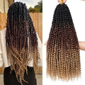 Leeven 22 Inch Ombre Passion Twist Crochet Hair - 8 Pack, Pre-Looped, 1B#