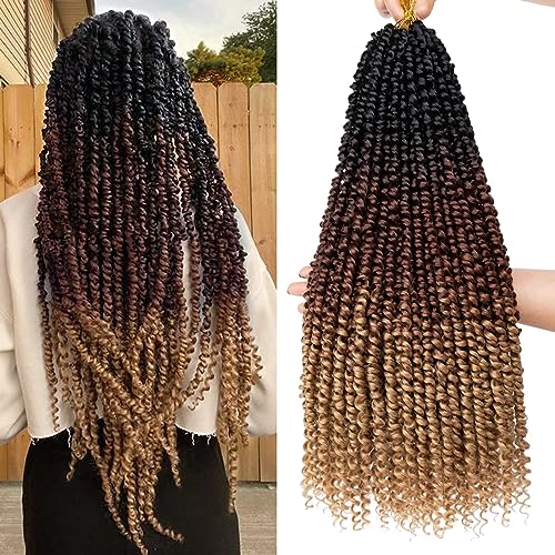 Leeven 22 Inch Ombre Passion Twist Crochet Hair - 8 Pack, Pre-Looped, 1B#