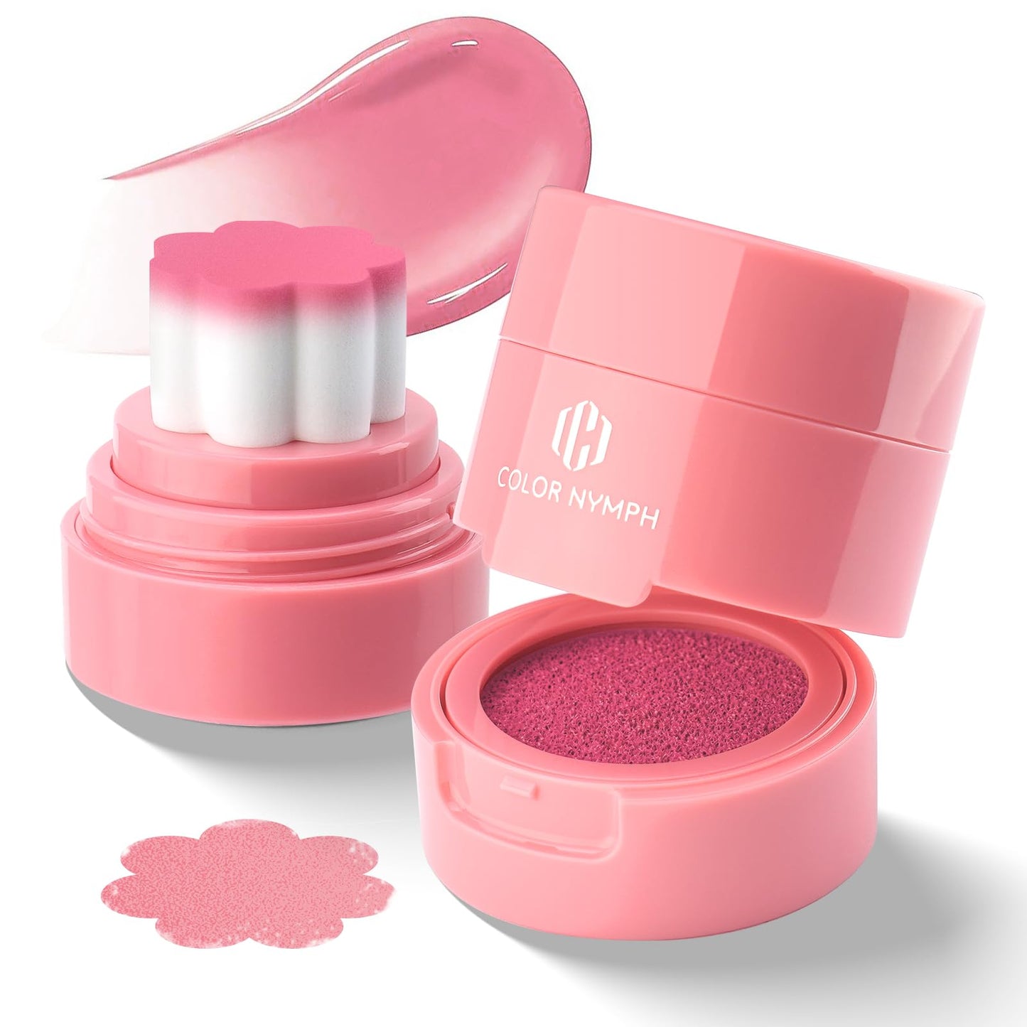 Color Nymph Liquid Stamp Blush, Multi-Use Face Blusher丨Makeup Blush for Eyes, Lips & Cheeks, Hydrating, Buildable & Long-lasting Formula, Vegan & Cruelty-free (Misty Rose)