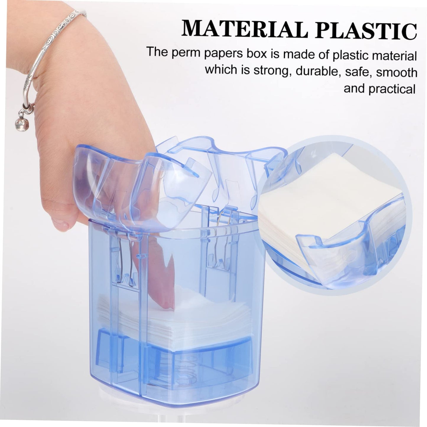 HOOTNEE Hair Salon Supplies Perm Paper Box Tissue Dispenser Easy Accessible Hair Dyeing Paper Organizer