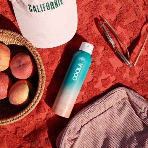 Organic SPF 70 Sunscreen Spray - Water-Resistant Sunblock with Peach Blossom Scent, Vegan & Gluten Free, 6 Fl Oz - Variation of THIS listing