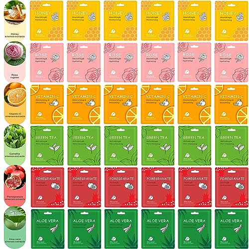 Orange Nourishing Face Mask Set - Hydrating Skin Care for Women & Teens