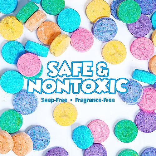 Kids Bath Color Tablets - 150 Count, Nontoxic & Fragrance-Free, 7 Bright Colors for Fun & Creative Bath Time