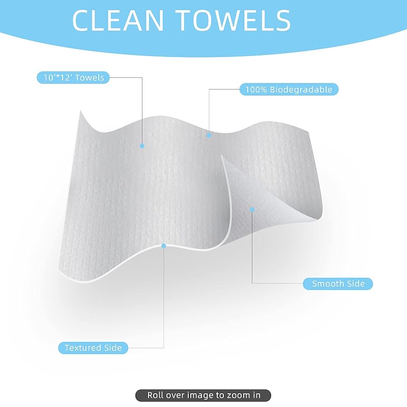 Disposable Face Towels Makeup Remover Wipes 100 Count (2 Boxes) – Soft, Thick Hygienic Cloths
