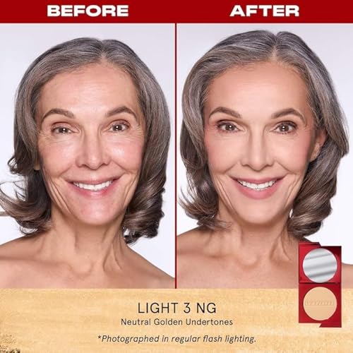 One size Patrick Starrr Turn Up The Base Versatile Powder Foundation - Light 3 (NG) Light, Neutral Golden Undertones Face Pressed Makeup Medium-to-Full Coverage, Soft Matte Finish 0.28 Ounce