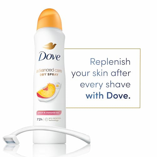 Dove Advanced Care Peach & Chamomile Antiperspirant Spray 3.8oz 3-Pack