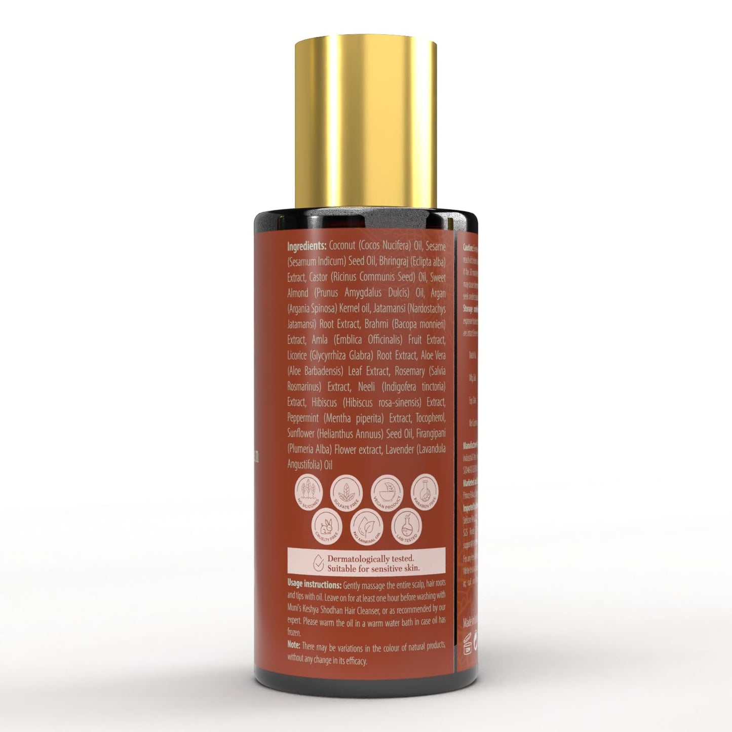 EKMIVEDA Ayurvedic Castor & Rosemary Oil For Hair Density With Bhringraj, Coconut, Amla, Argan, Brahmi. DHT Blocker. Hair Loss Treatment For Women & Men, 2.37 Fl Oz