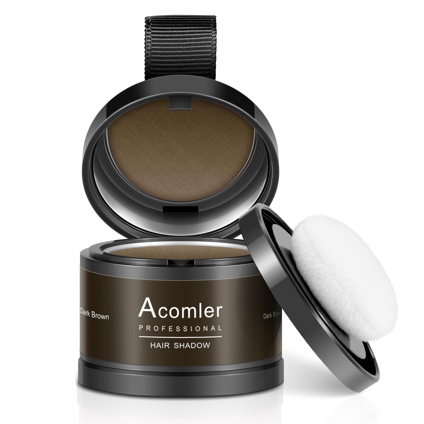 Acomler Instantly Root Touch Up Hairline Shadow Powder,Root Cover Up Hair Color,Dark Brown for Thinning Hair, Grey Hair Coverage Hair Powder for Women with Eyebrows,Beard Line,Bald Spots (Dark Brown)