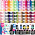 Gel Nail Polish Set with 55 Colors & Top Coats - Four Seasons Collection - DIY Manicure Kit for Women & Girls