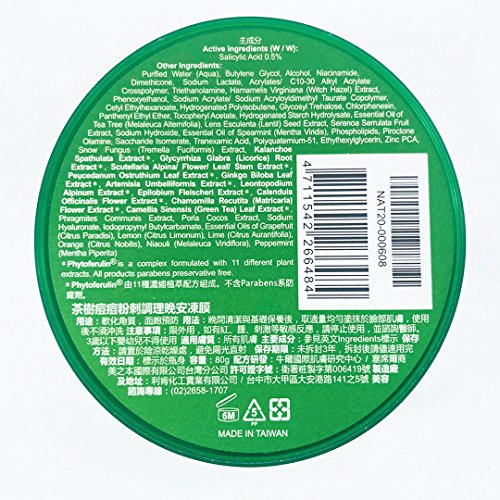 Tea Tree Overnight Sleep Gelly, Sleeping Facial Mask, Skin Care for Hydrating, Pore Refining and Relxation, 2.8 oz, 80g