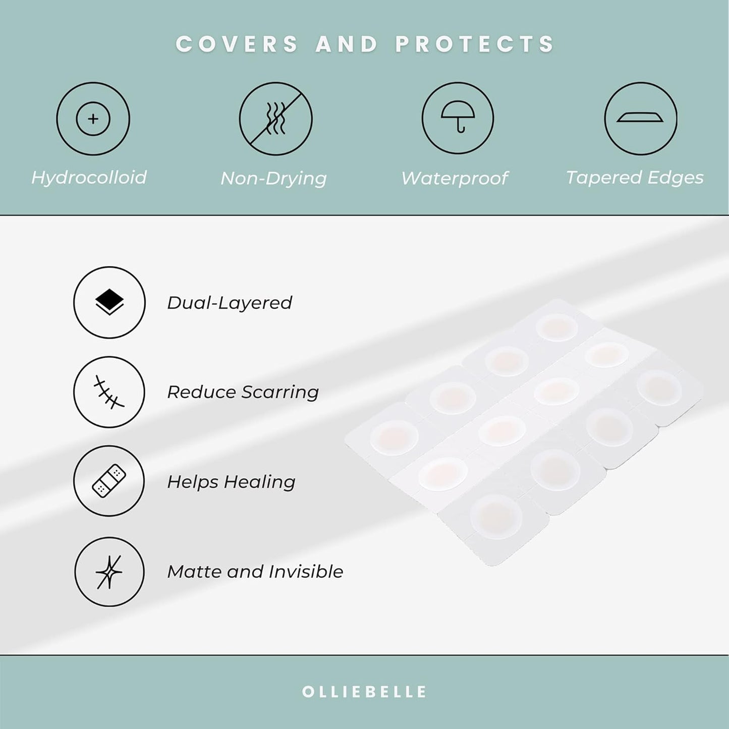 Hydrocolloid Acne Treatment Dots (120 Count) | Clear Waterproof Blemish Patches