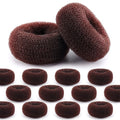 Hair Bun Maker Donuts 12 Pcs Set - Medium 2.75 in Sock Bun Shapers for Long Hair