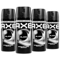 AXE Black Body Spray 4 Pack, 2.9 oz Each - 48 Hour Fresh Scent, Targeted Spray Technology