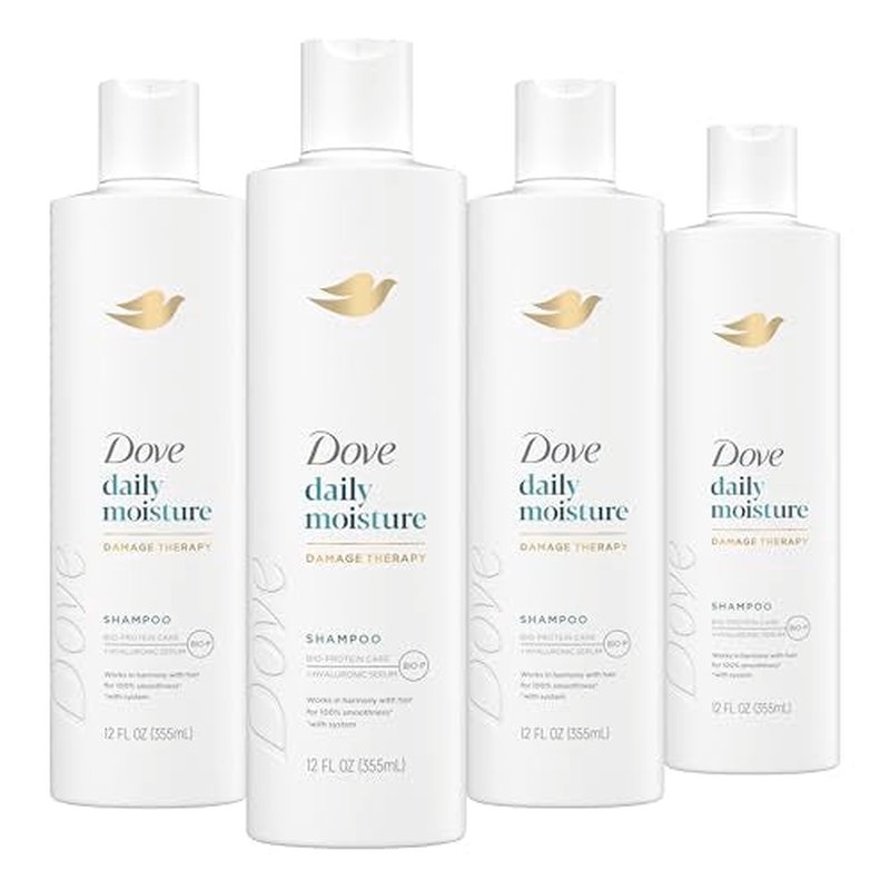 Dove Conditioner Intensive Repair 4 count for Damaged Hair Bio-Protein Care Technology and Amino Serum 12 oz
