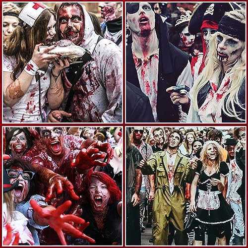Fake Blood Spray 2.1oz(60 ml) Fake Blood Gel With Spong Washable Fake Blood Makeup for Clothes Face Body,Halloween Special Effects Clown Cosplay Vampire Zombie Makeup Kit