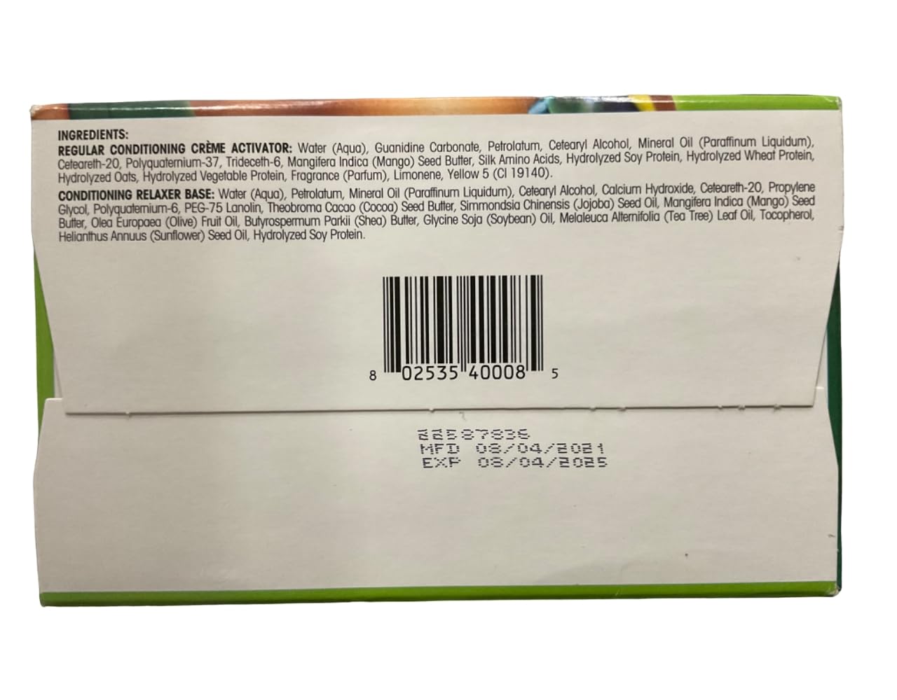 African Pride Olive Miracle Deep Conditioning No-Lye Relaxer - Regular Kit 8-Count