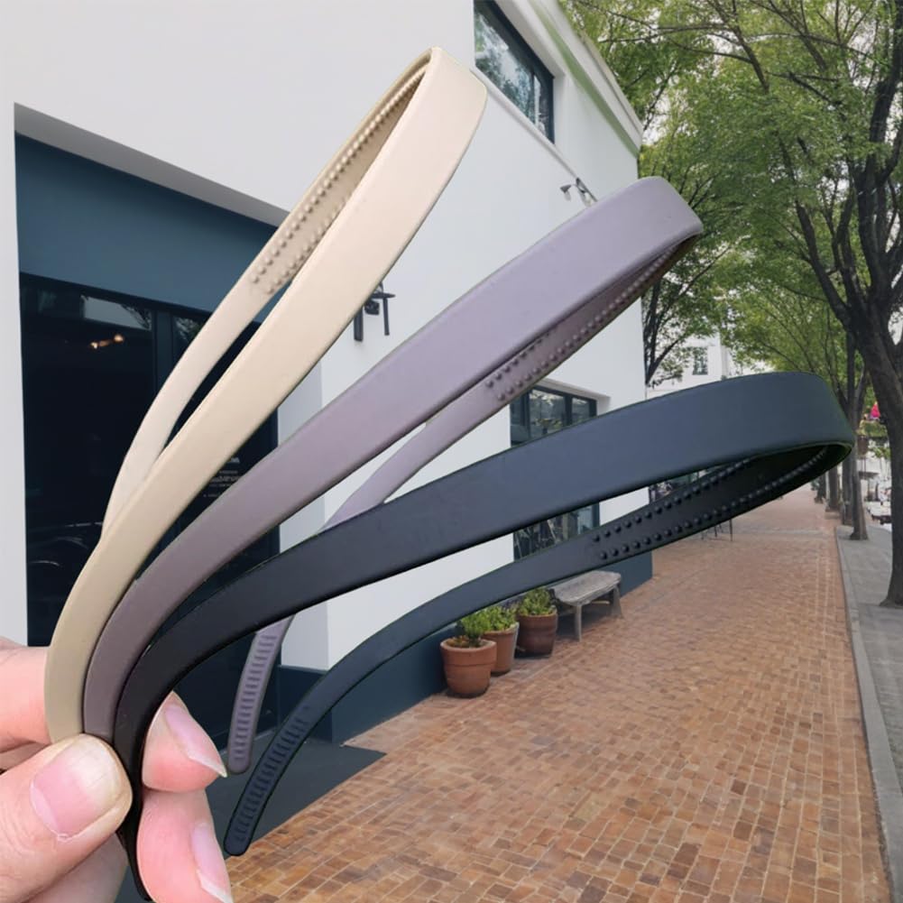 No Headache No Pressure Headbands for Glasses Wearers 3pcs Comfortable Non-Slip Sunglasses Headband Flex Matte Plastic Hairbands with Teeth Hair Accessories for Women & Girls