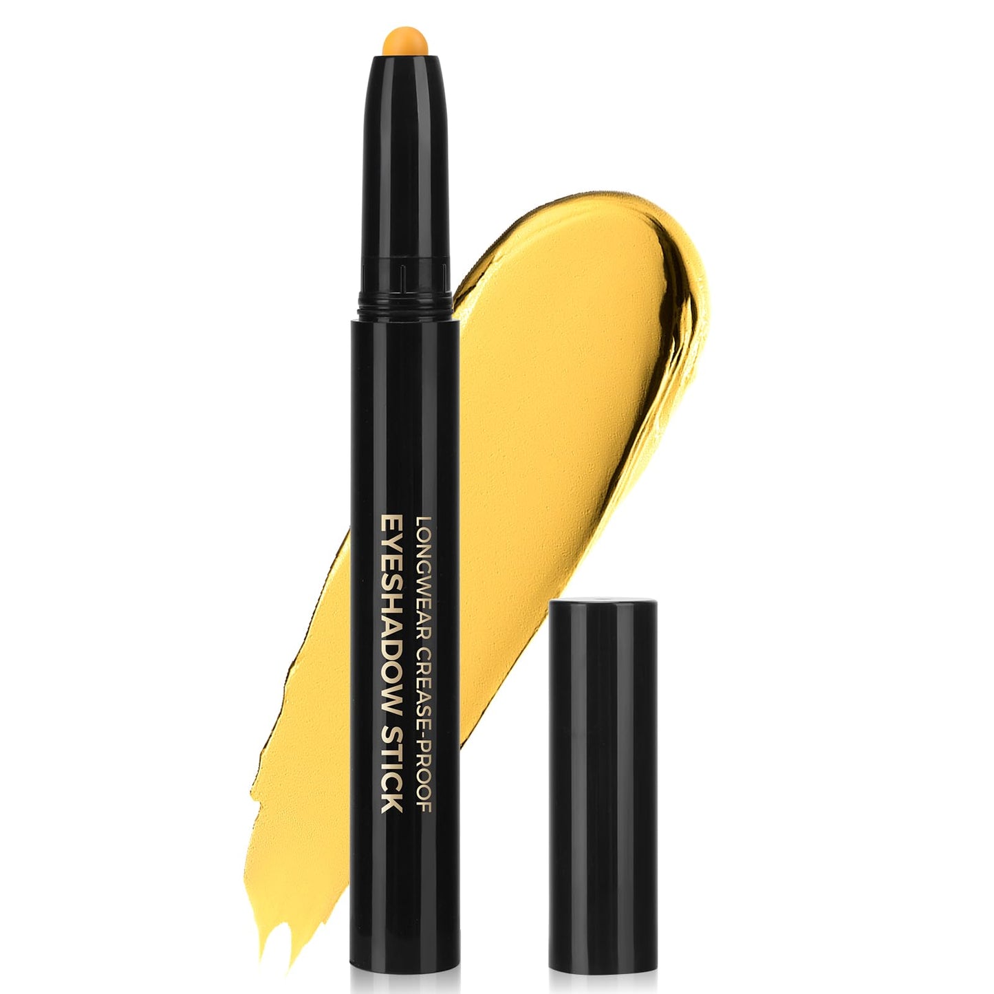 FIVEFULU Matte Cream Eyeshadow Stick, Yellow Eye Shadow Stick for Women【Waterproof】【Long-Lasting】【Ultra-Blendable Formula】 Rotatable Cream Eye Shadow Pencil Crayon (#07)