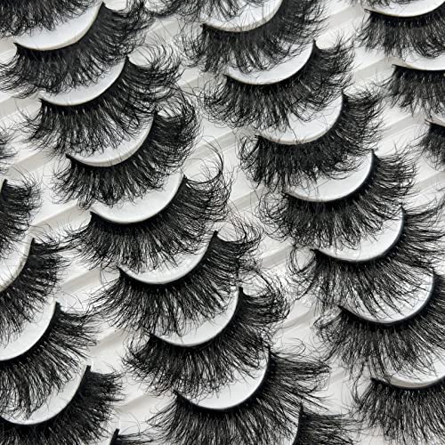 Mink Eyelashes Fluffy 20 MM 3D Thick Big Faux Mink Lashes Natural Look, Wholesale Cat Eye Dramatic Long 20MM Eye Lashes Pack